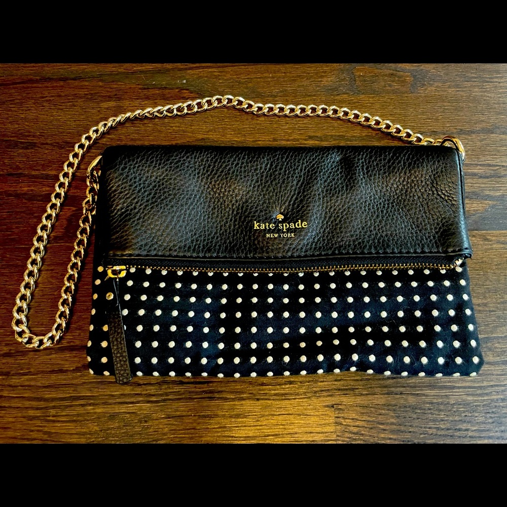 Kate Spade small polka dot and leather purse